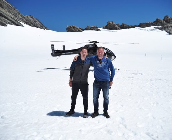 Helikopter vlucht over de Fox en Franz Josef gletsjer